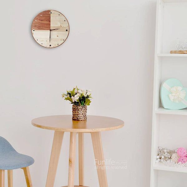 Horloge murale scandinave en bois marron 28cm Nordic Hours | Marco Lucetti