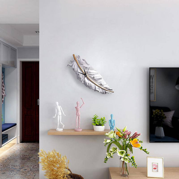 Horloge Plume Blanche Design | Marco Lucetti