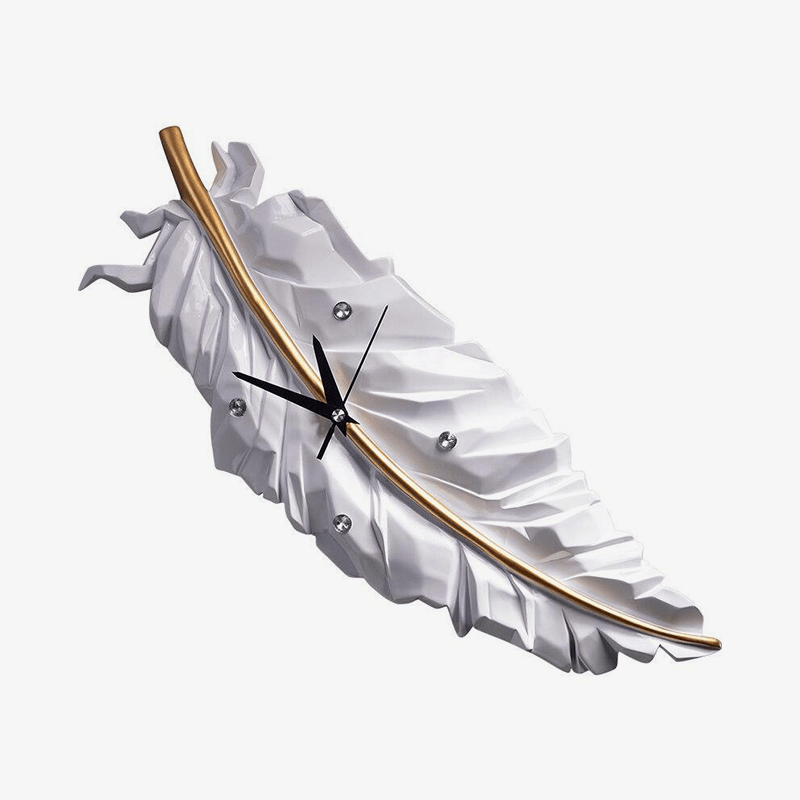 Horloge Plume Blanche Design | Marco Lucetti
