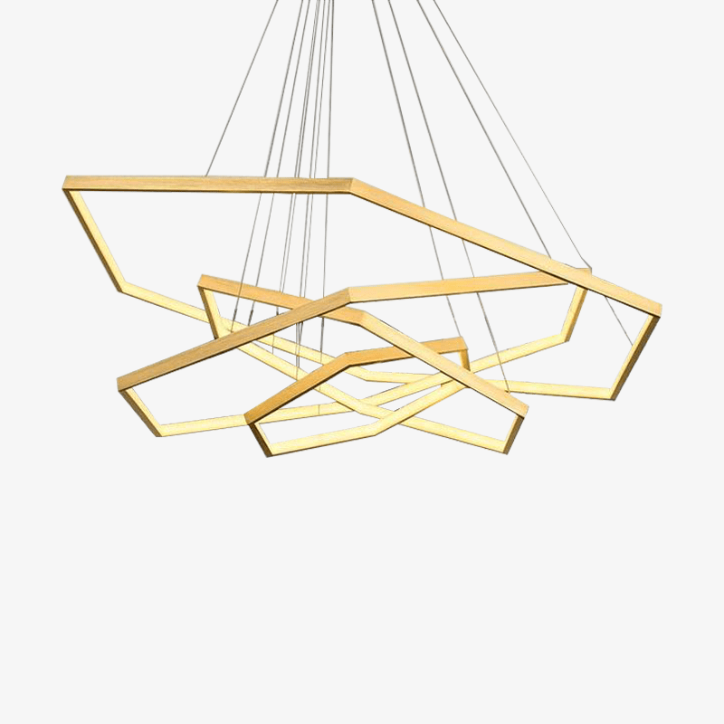 Lustre LED Géométrique Doré par Luxury