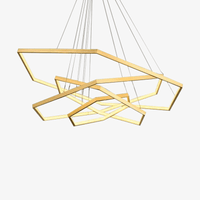Lustre LED Géométrique Doré par Luxury