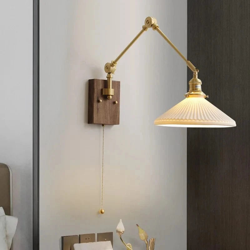 iwhd Applique murale LED pivotante en cuivre avec interrupteur à chaîne | Marco Lucetti