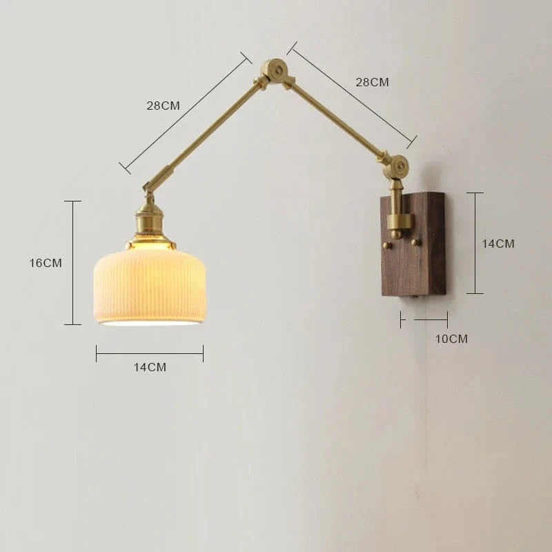 iwhd Applique murale LED pivotante en cuivre avec interrupteur à chaîne | Marco Lucetti Allumer la prise 3 / 4W (max100w)