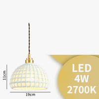 Suspension LED Blanc en Céramique - Style Nordique Moderne - Cuivre Suspension Lampe