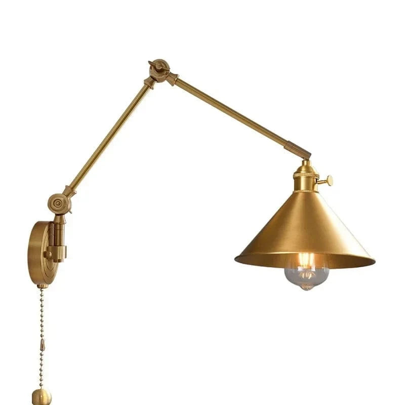 IWHD nordique moderne cuivre applique murale LED - Éclairage intérieur haut de gamme | Marco Lucetti Interrupteur à chaîne 5 / 4W (max100w)