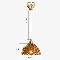 Suspension conique en verre - Élégance japonaise vintage
