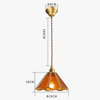 Suspension conique en verre - Élégance japonaise vintage