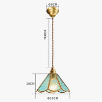 Suspension conique en verre - Élégance japonaise vintage