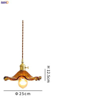 Suspension Nordique LED en Verre Fleurs