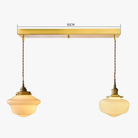 iwhd Suspension LED - Verre et Cuivre - Style Nordique Moderne