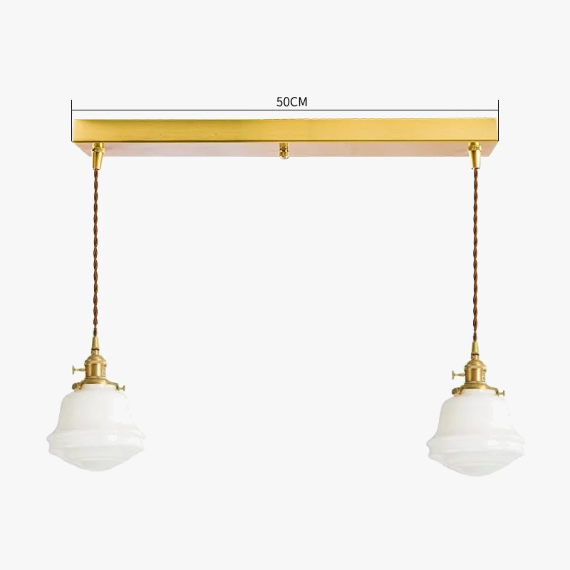 iwhd Suspension LED - Verre et Cuivre - Style Nordique Moderne