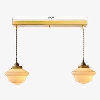 iwhd Suspension LED - Verre et Cuivre - Style Nordique Moderne