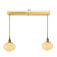 iwhd Suspension LED - Verre et Cuivre - Style Nordique Moderne | Marco Lucetti 2 têtes 3 / 8W (Max100W)