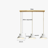 Suspension céramique fleur LED nordique moderne