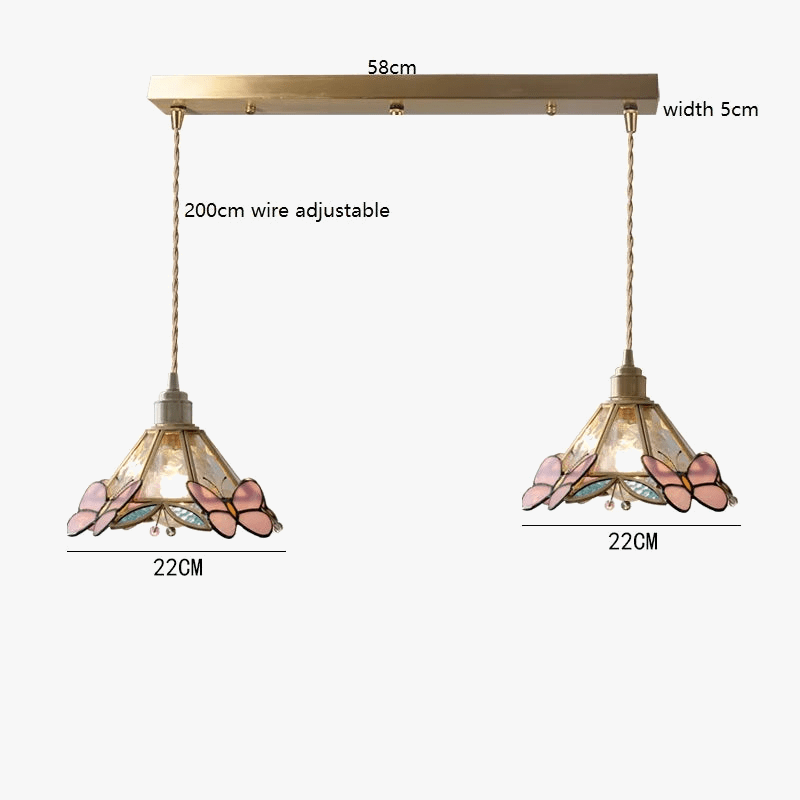 IWHDLife Lampe à Main LED Moderne en Verre Cuivre Papillon | Marco Lucetti