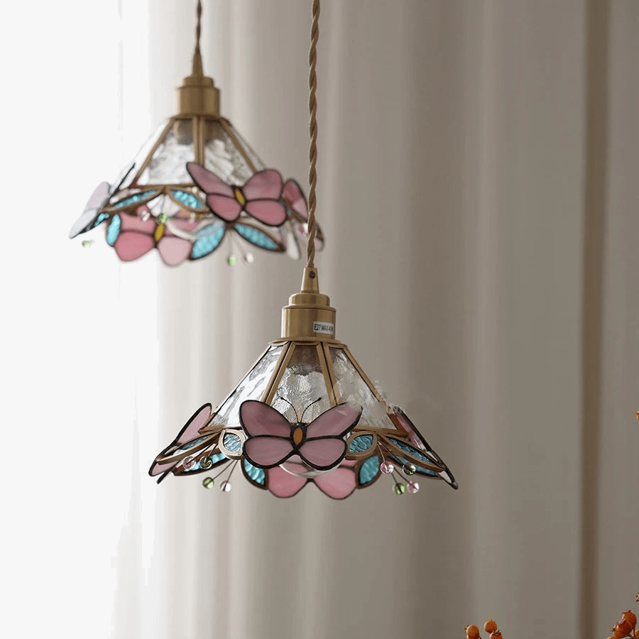IWHDLife Lampe à Main LED Moderne en Verre Cuivre Papillon | Marco Lucetti
