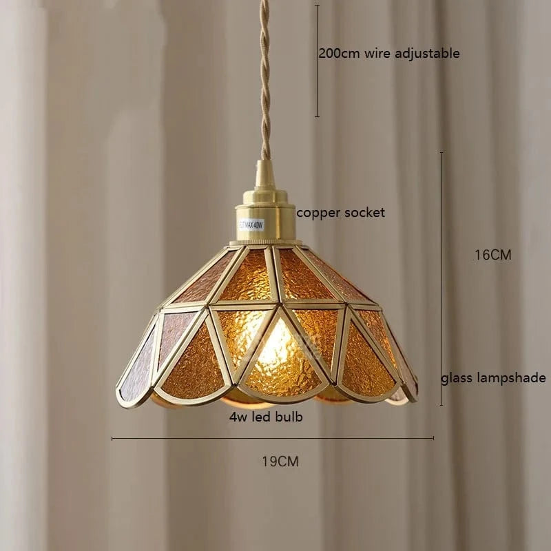 IWHDLife Lampe à Main LED Moderne en Verre Cuivre Papillon | Marco Lucetti Ambre 1 / 4W (MAX100W)