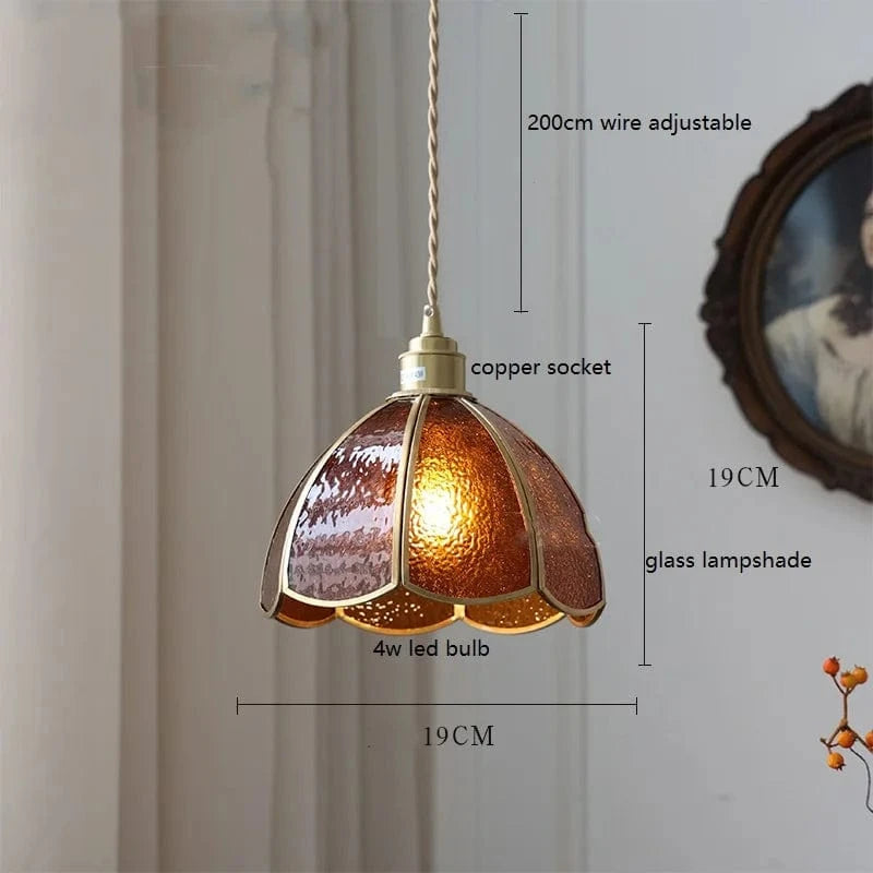 IWHDLife Lampe à Main LED Moderne en Verre Cuivre Papillon | Marco Lucetti Ambre 3 / 4W (MAX100W)