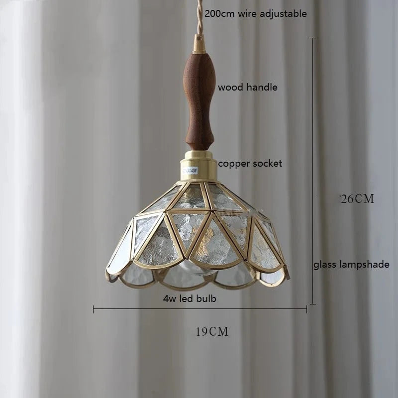 IWHDLife Lampe à Main LED Moderne en Verre Cuivre Papillon | Marco Lucetti Clair / 4W (MAX100W)