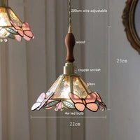 IWHDLife Lampe à Main LED Moderne en Verre Cuivre Papillon | Marco Lucetti Rose / 4W (MAX100W)