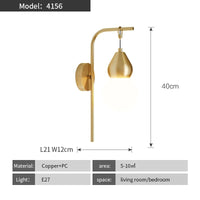 JMZM - Nouveau Style Chinois Gourde Rondin Applique Chêne Naturel Texture Abat-jour Chambre Cuivre Salon TV Fond Applique | Marco Lucetti