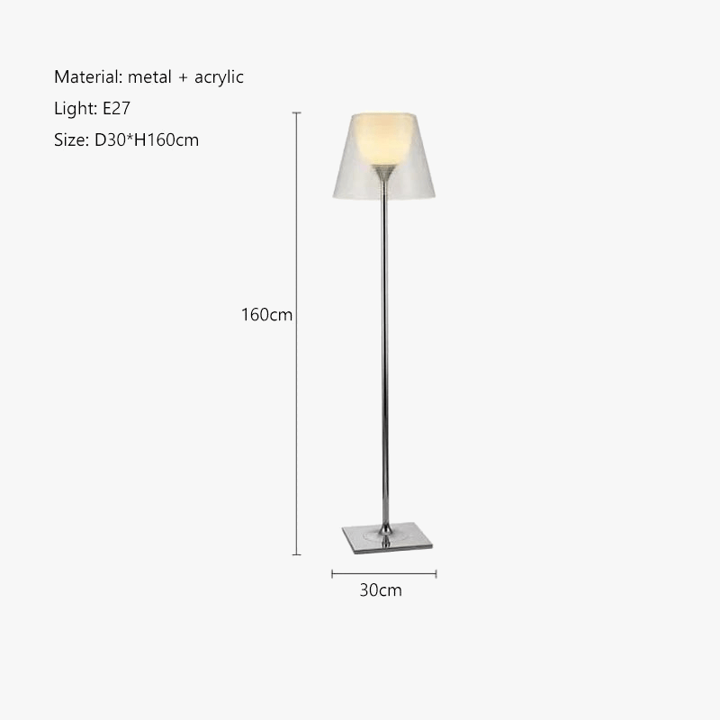 Ktribe : lampadaire design italien avec étagère, veilleuse acrylique et protection des yeux | Marco Lucetti