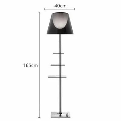 Ktribe : lampadaire design italien avec étagère, veilleuse acrylique et protection des yeux | Marco Lucetti