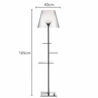 Ktribe : lampadaire design italien avec étagère, veilleuse acrylique et protection des yeux | Marco Lucetti Étage B dégagé / Prise britannique