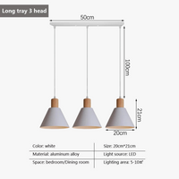 Lampe Suspension LED Nordique Blanc - 1/3 Têtes
