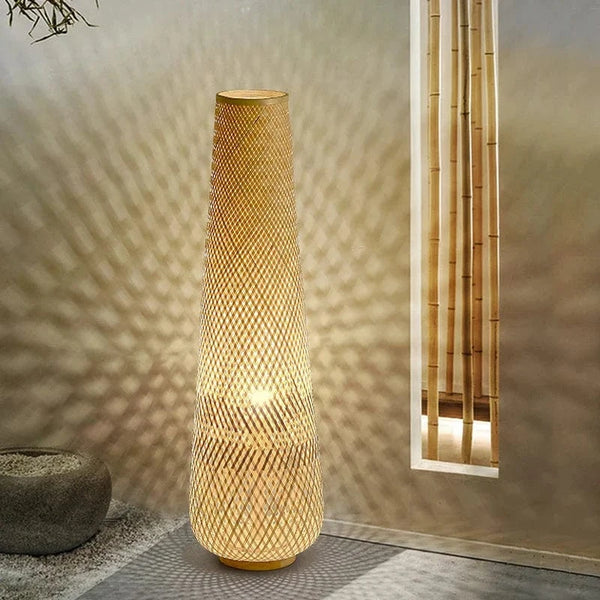 Lampadaire Bambou Rétro Élégant | Marco Lucetti