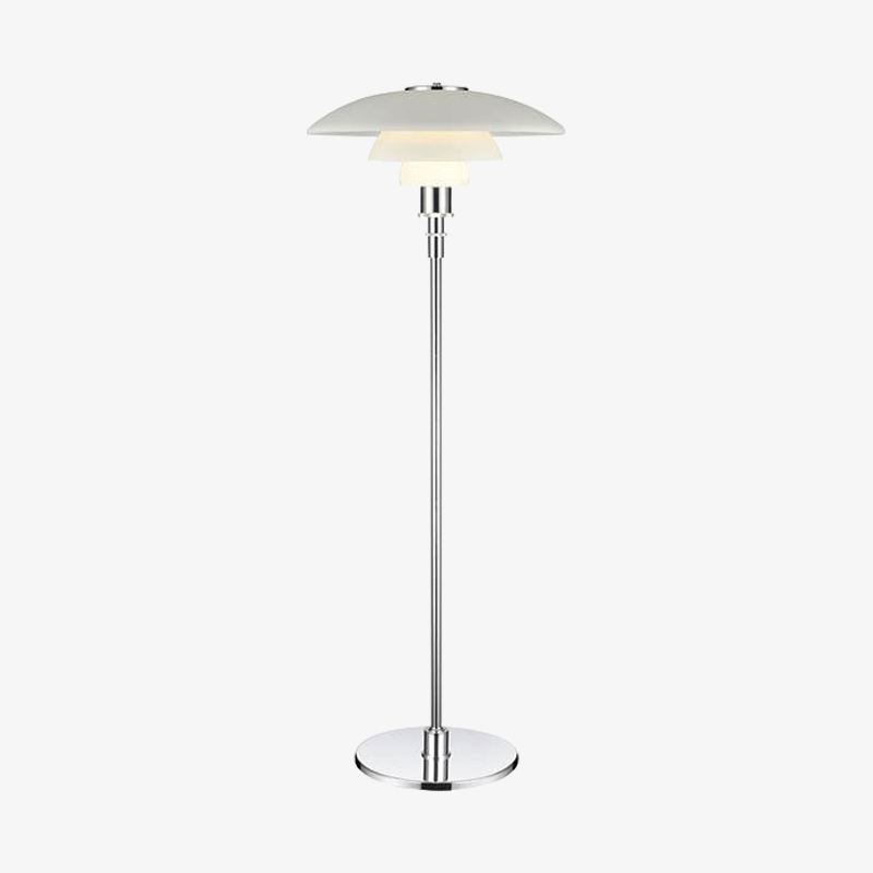 Lampadaire chromé moderne pour hôtel. | Marco Lucetti
