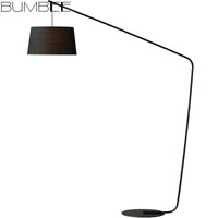 Lampadaire Creative Noir avec Abat-jour en Tissu | Marco Lucetti
