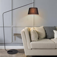 Lampadaire Creative Noir avec Abat-jour en Tissu | Marco Lucetti
