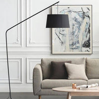 Lampadaire Creative Noir avec Abat-jour en Tissu | Marco Lucetti