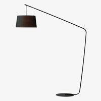Lampadaire Creative Noir avec Abat-jour en Tissu | Marco Lucetti