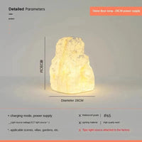 Lampadaire de cour en rocaille résine décoratif imperméable pour l'extérieur | Marco Lucetti C / Lumière chaude (3000K)