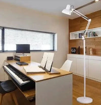 Lampadaire de croissance mécanique amélioré avec bras télescopique ultra-long | Marco Lucetti Blanc / Lumière chaude