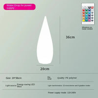 Lampadaire de jardin solaire étanche en forme de goutte d'eau - ÉcoLumière™ | Marco Lucetti 36 cm SANS Batterie