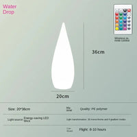 Lampadaire de jardin solaire étanche en forme de goutte d'eau - ÉcoLumière™ | Marco Lucetti Batterie de 36 cm
