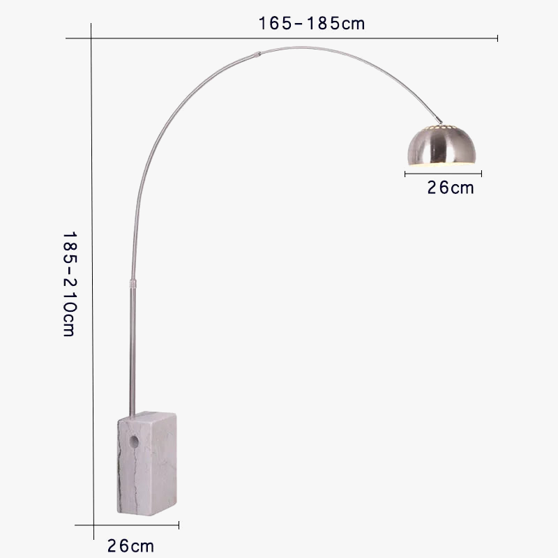 Lampadaire de pêche design italien-nordique minimaliste