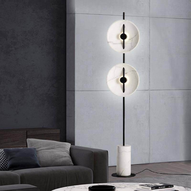 Lampadaire design à LED Tripot en marbre | Marco Lucetti