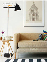 Lampadaire design ajustable en bois et métal "Floor" | Marco Lucetti