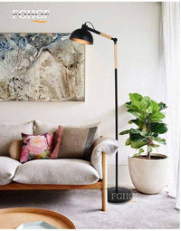 Lampadaire design ajustable en bois et métal "Floor" | Marco Lucetti Arrondi