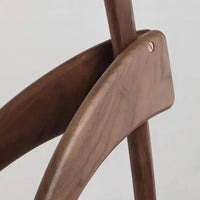 Lampadaire design en bois noyer avec lampe suspendue - Luxe contemporain | Marco Lucetti