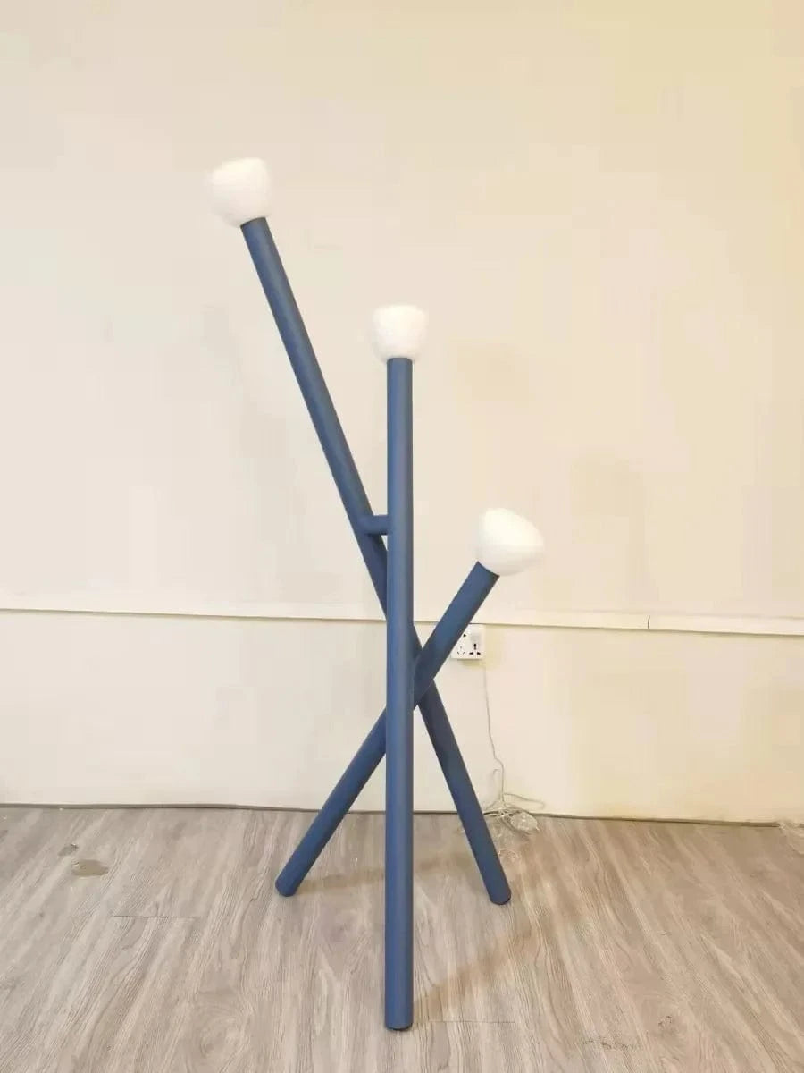 Lampadaire design en croisillons | Marco Lucetti Bleu