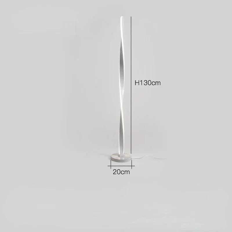 Lampadaire design moderne pour salon chic | Marco Lucetti Corps blanc de style B / Blanc chaud