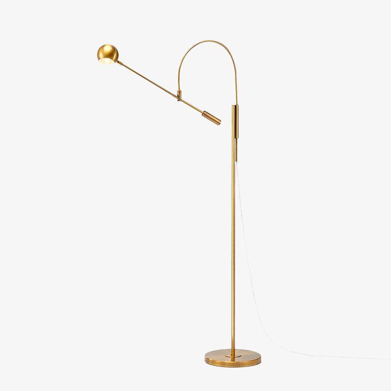 Lampadaire Doré Arrondi - Design de Luxe | Marco Lucetti