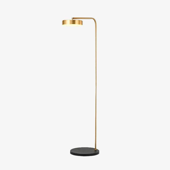 Lampadaire doré arrondi "Étude" | Marco Lucetti