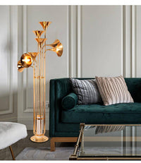 Lampadaire Doré LED Moderne de Foyer | Marco Lucetti