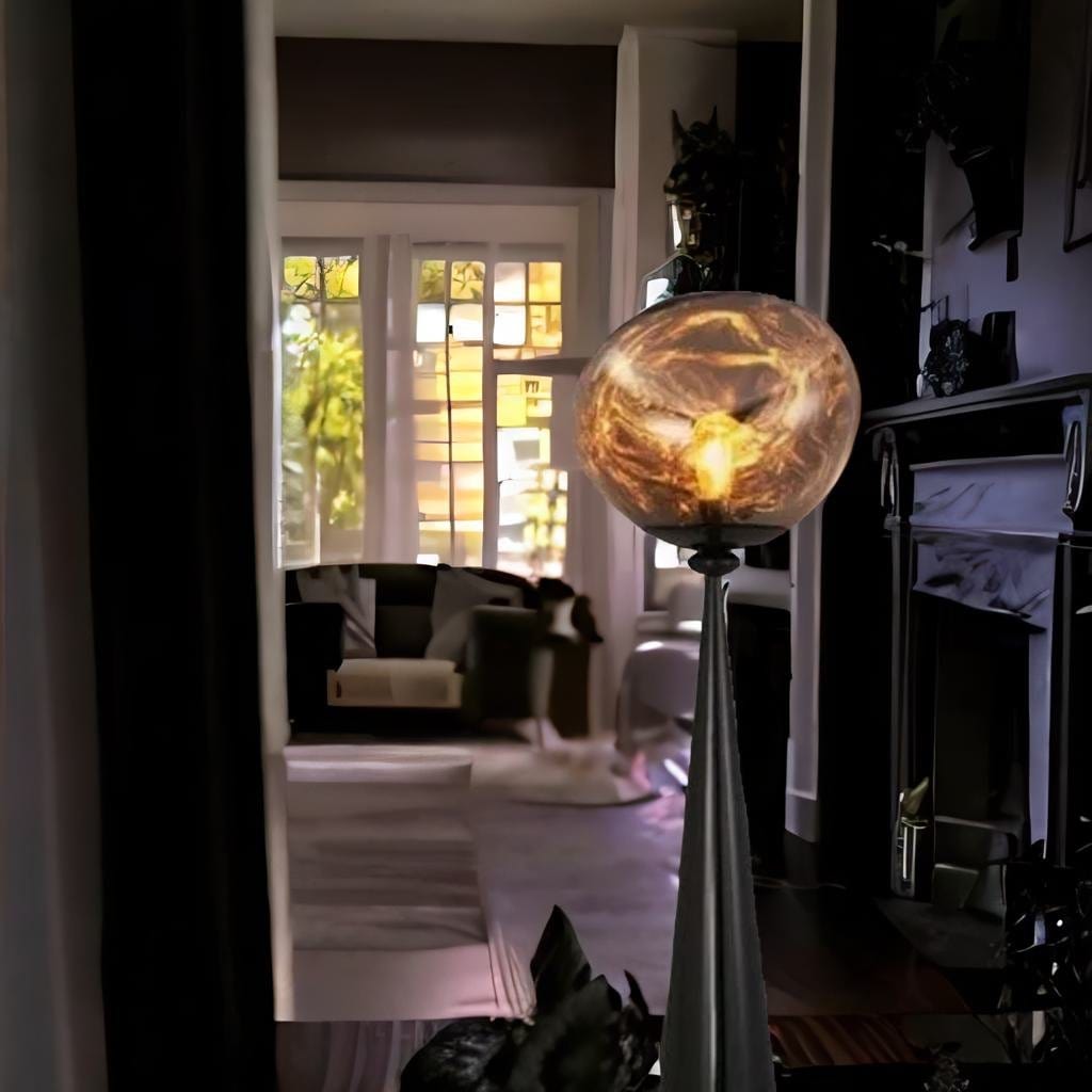 Lampadaire Doré - Luxéra | Marco Lucetti